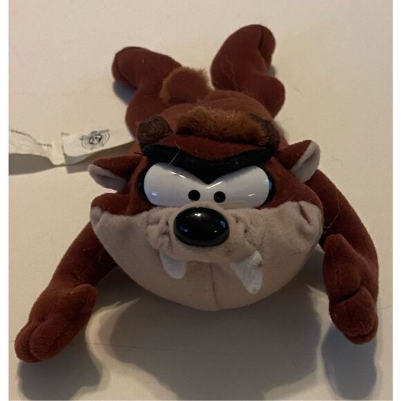WB Looney Tunes TAZ LAYING DOWN 7" Stuffed Animal. Bean Bag - Picture 3 of 9